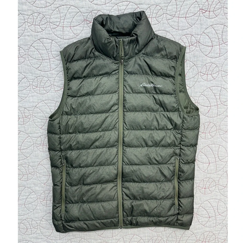 Eddie Bauer CirrusLite Down Vest Dark Green Puffer / Mens Small